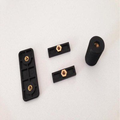 Copper Nut Insert Black ABS Plastic Injection Molding Texture Surface